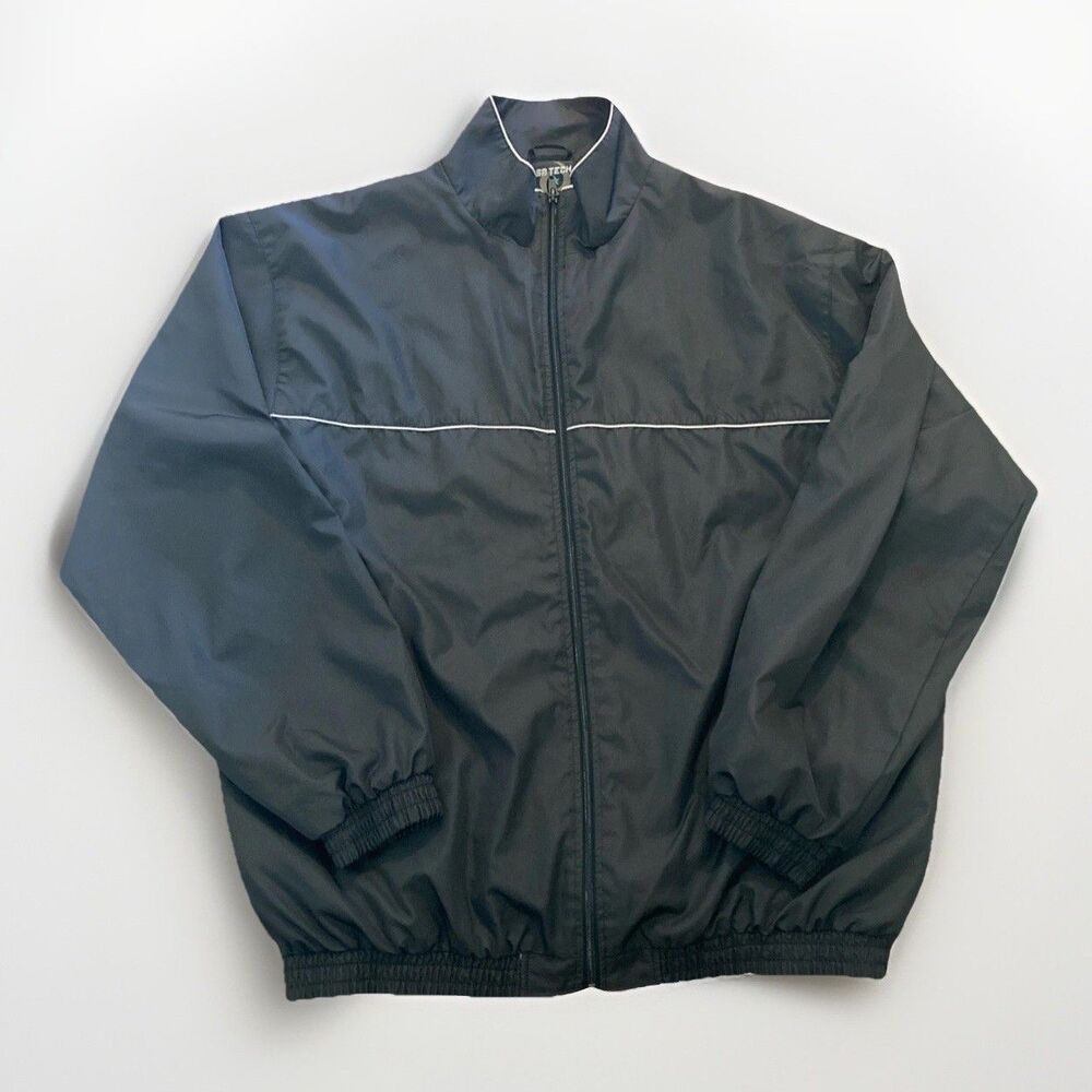 SB Tech Men’s Large Black Track Jacket Full Zip Lightweight